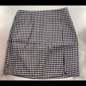 Gingham mini skirt